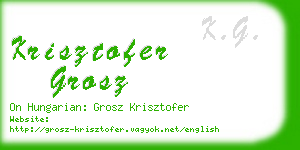 krisztofer grosz business card